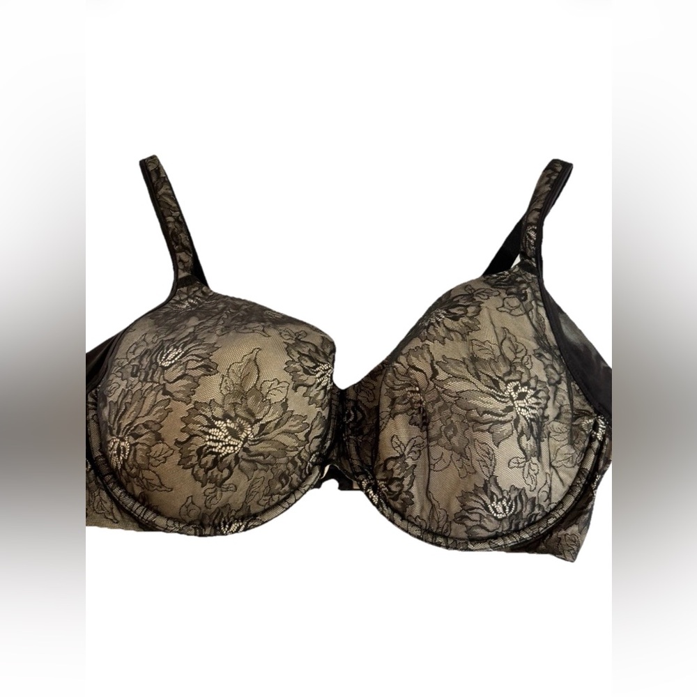 Bali Black Floral Lace Bra